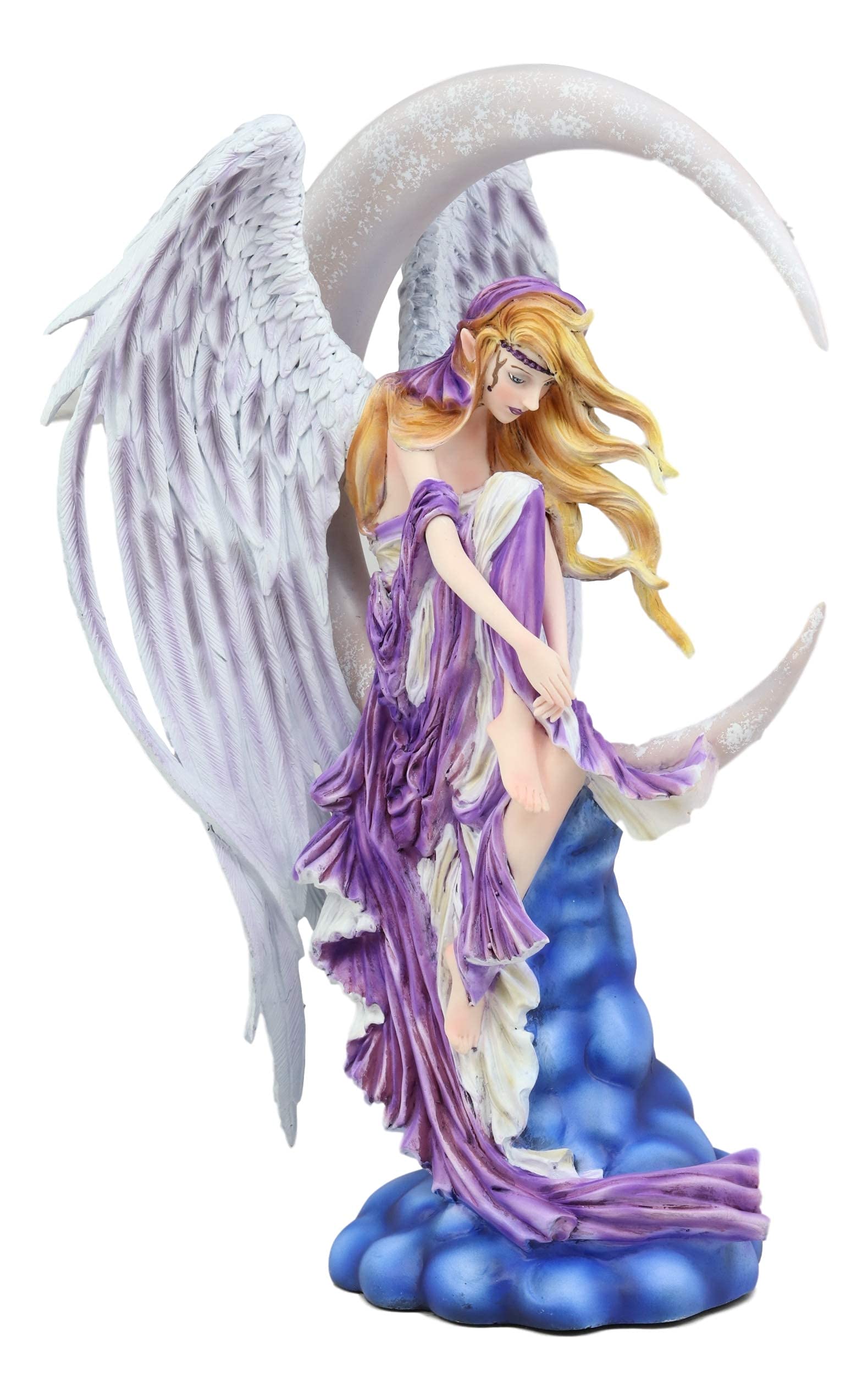 Amazon.co.jp: Ebros 大型 天体 三日月 ドリーマー 妖精像 高さ12